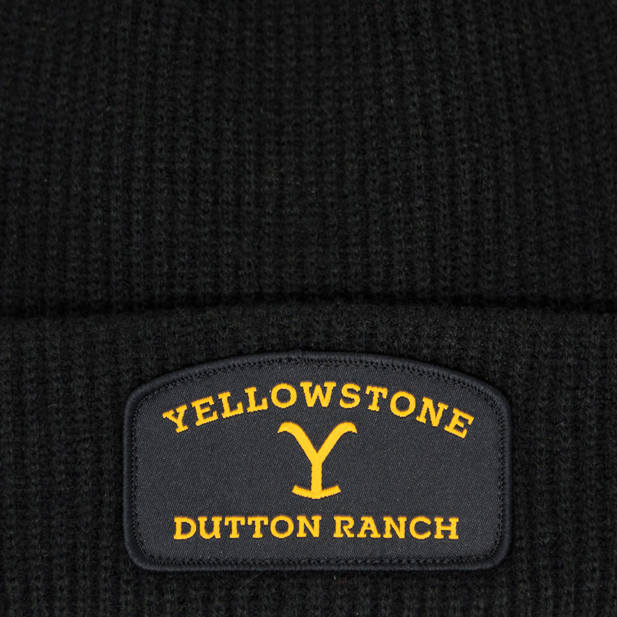 Yellowstone Dutton Ranch Patch Logo Black Beanie