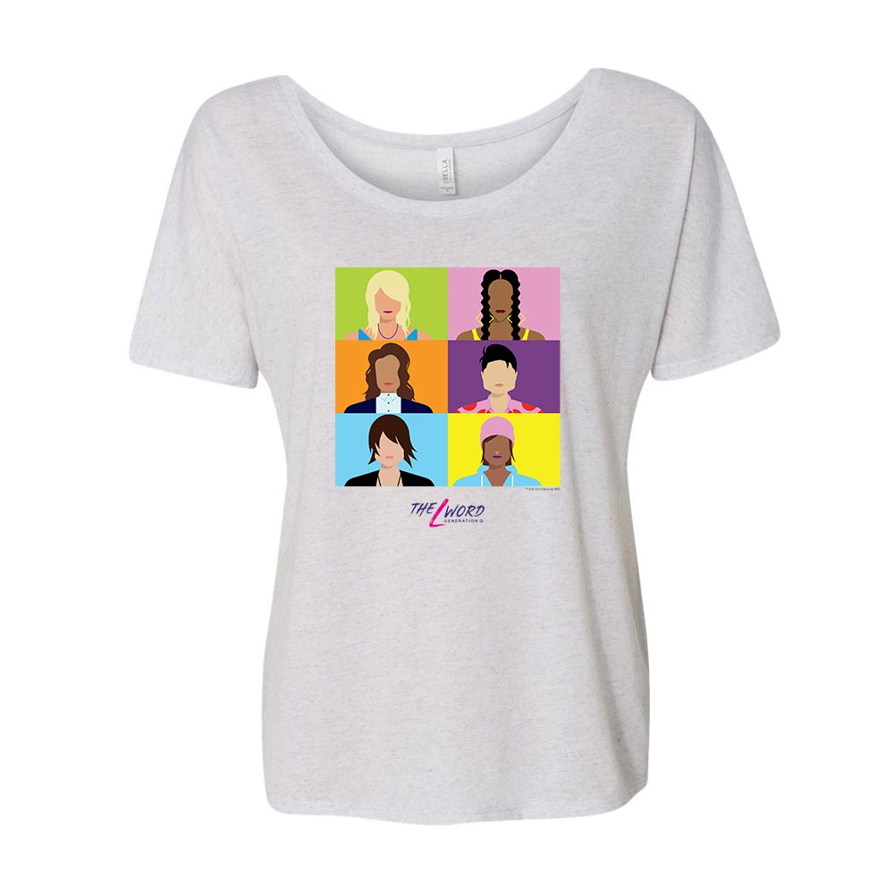 The L Word: Generation Q Visages Femmes's T-Shirt relaxé à manches courtes