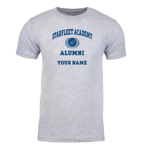 Star Trek Starfleet Academy Alumni Personalized Grey Adult Short Sleeve T-Shirt