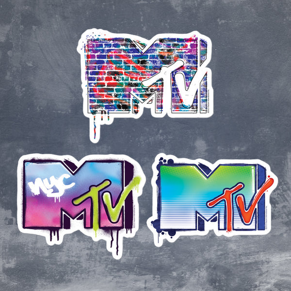 MTV Graffiti Die Cut Sticker Pack of 3