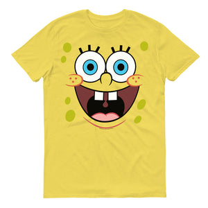 Bob l'éponge - T-shirt à manches courtes à gros visage jaune