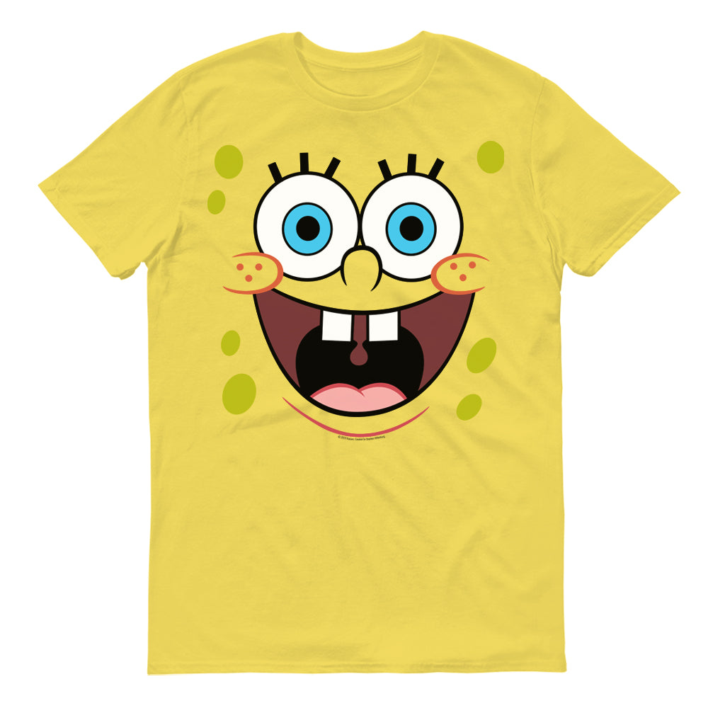 Camiseta manga corta Bob Esponja Pantalones Cuadrados Amarillo Big Face