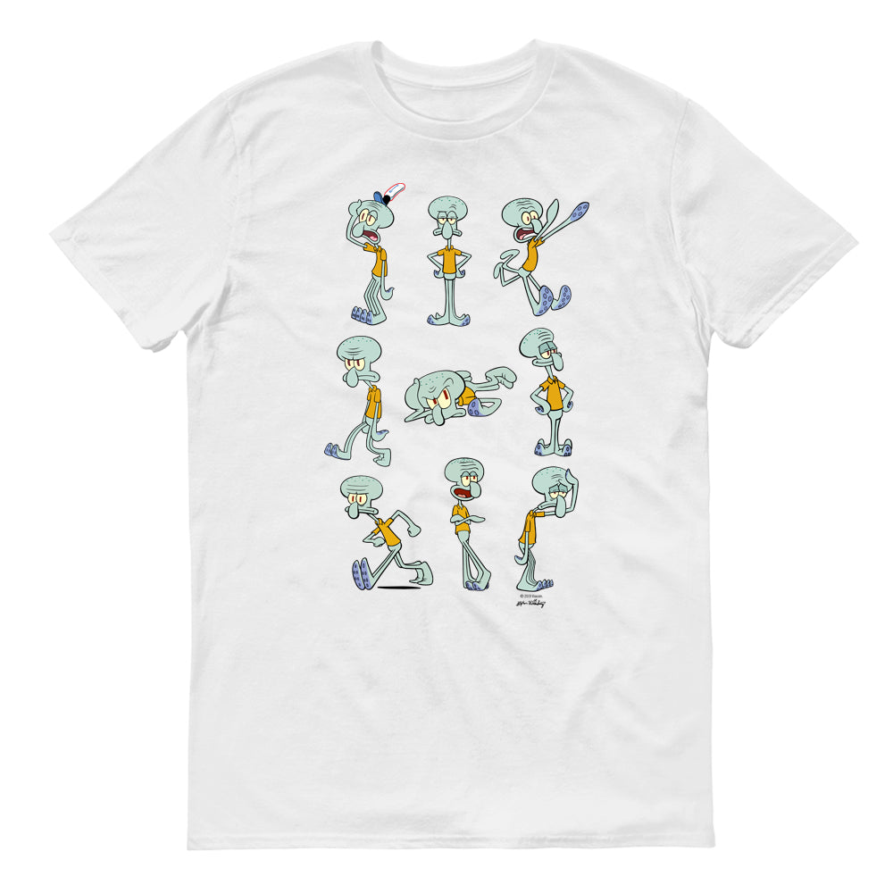 Squidward Feelin' Moody T-Shirt mit kurzen Ärmeln