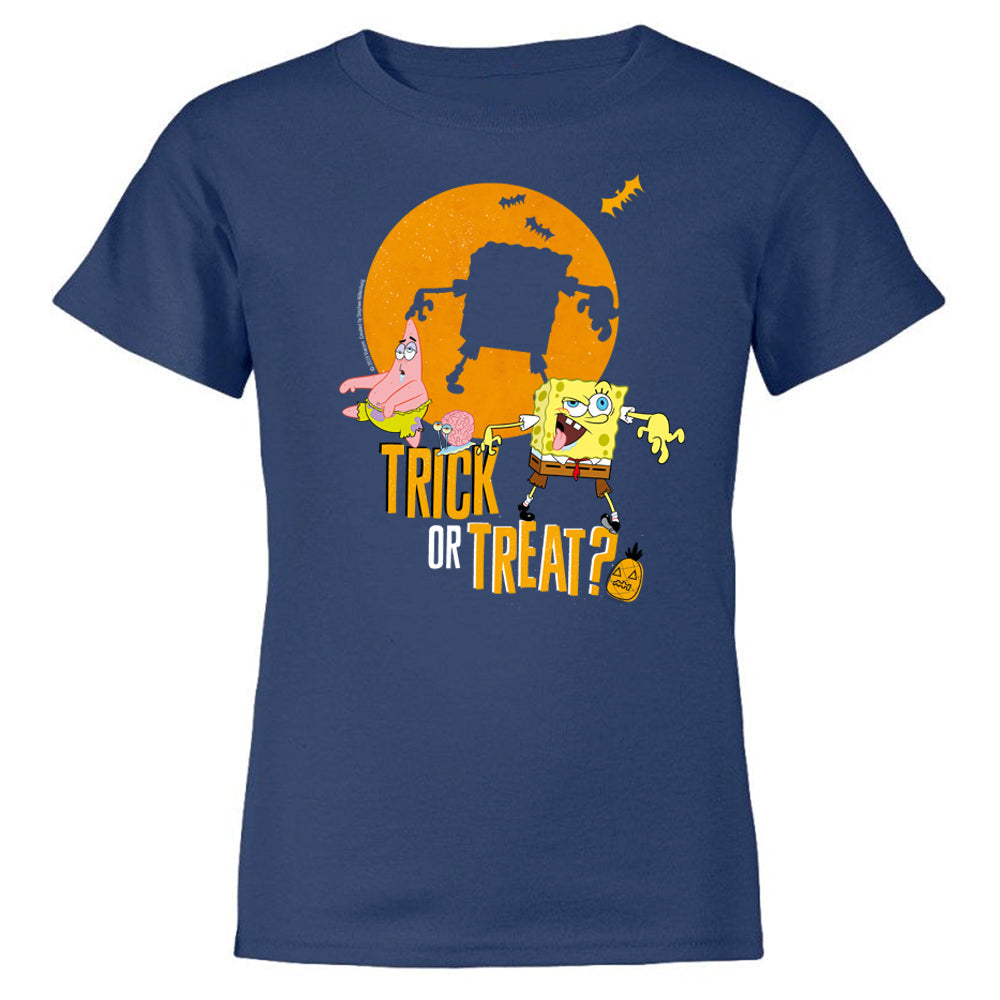 SpongeBob and Patrick Trick-Or-Treat Kids Short Sleeve T-Shirt