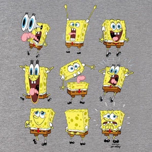SpongeBob SquarePants Feelin' Moody Tri-Blend Short Sleeve T-Shirt
