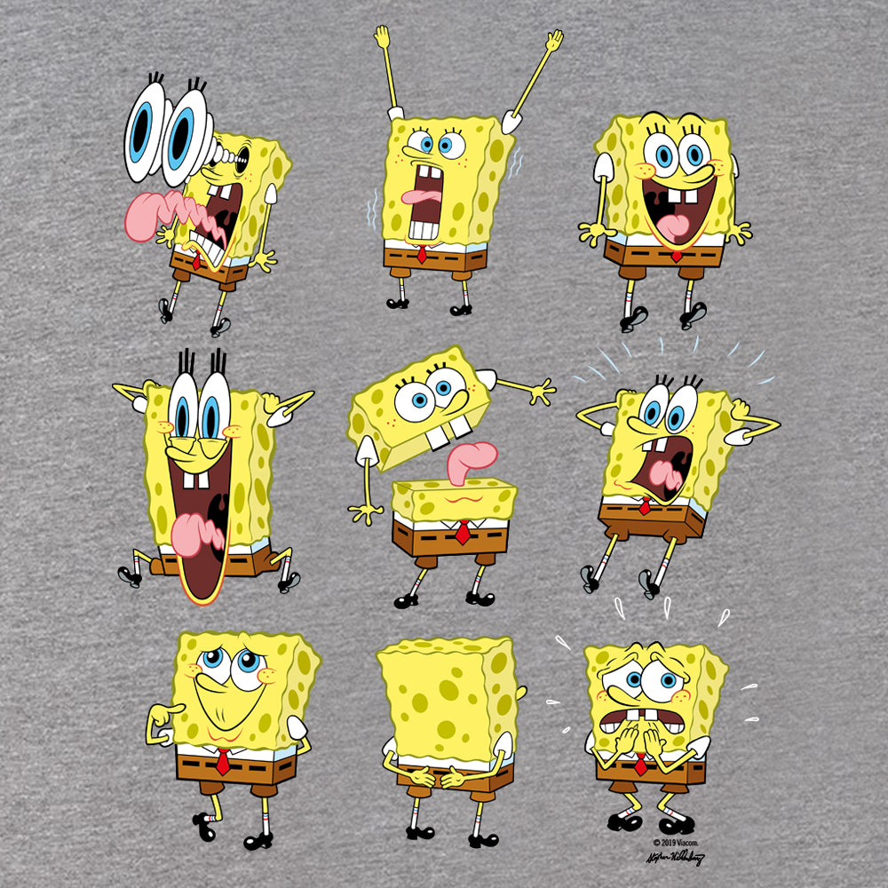 Camiseta de manga corta SpongeBob SquarePants Feelin' Moody Tri-Blend
