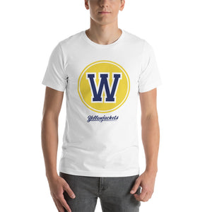Yellowjackets W Varsity Logo Adult Short Sleeve T-Shirt