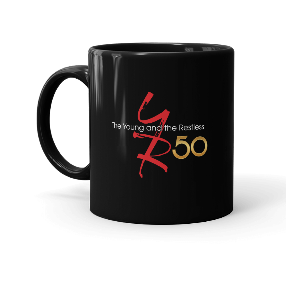 The Young and the Restless 50th Anniversary Black Mug