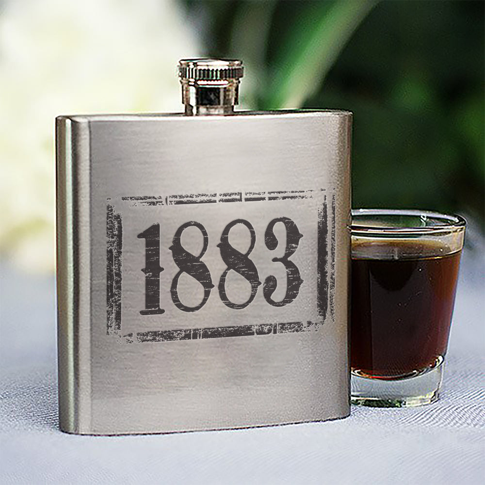 Yellowstone 1883 Logo Stainless Steel Flask