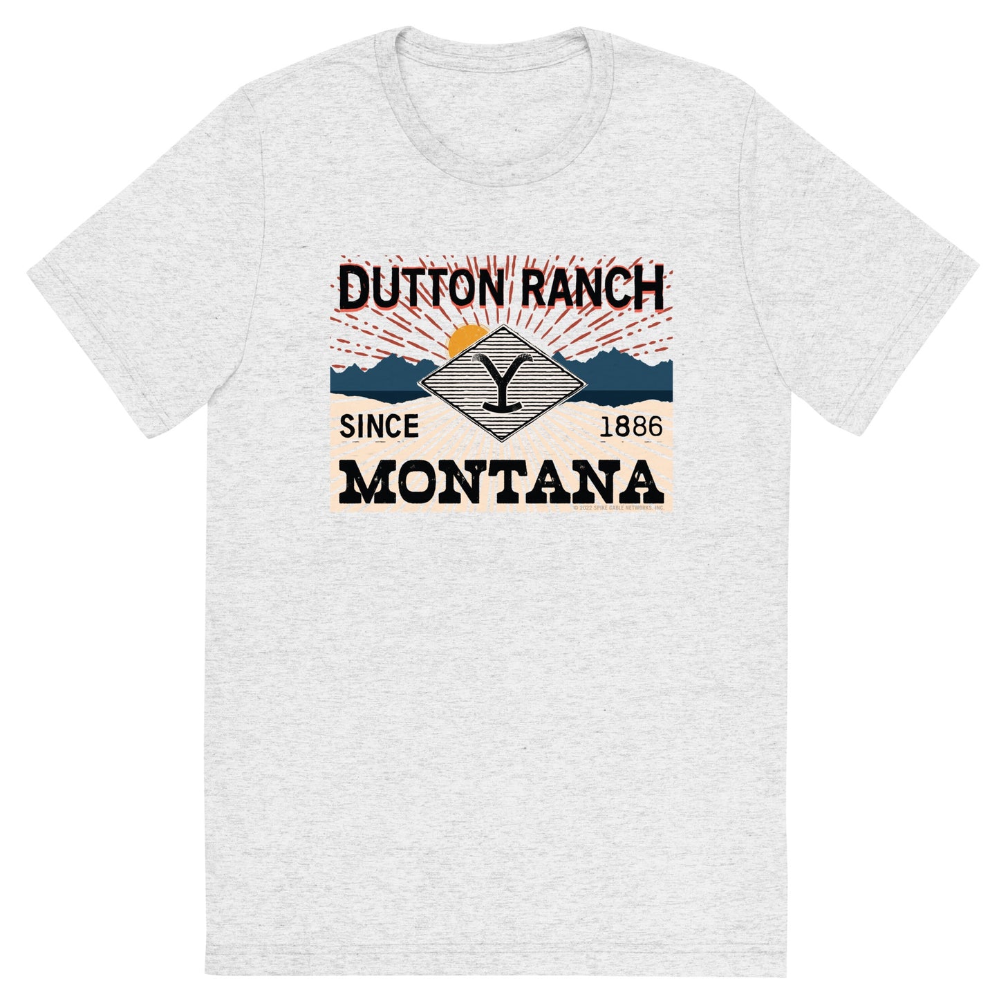 Yellowstone Camiseta de manga corta Dutton Ranch Montana Tri-Blend