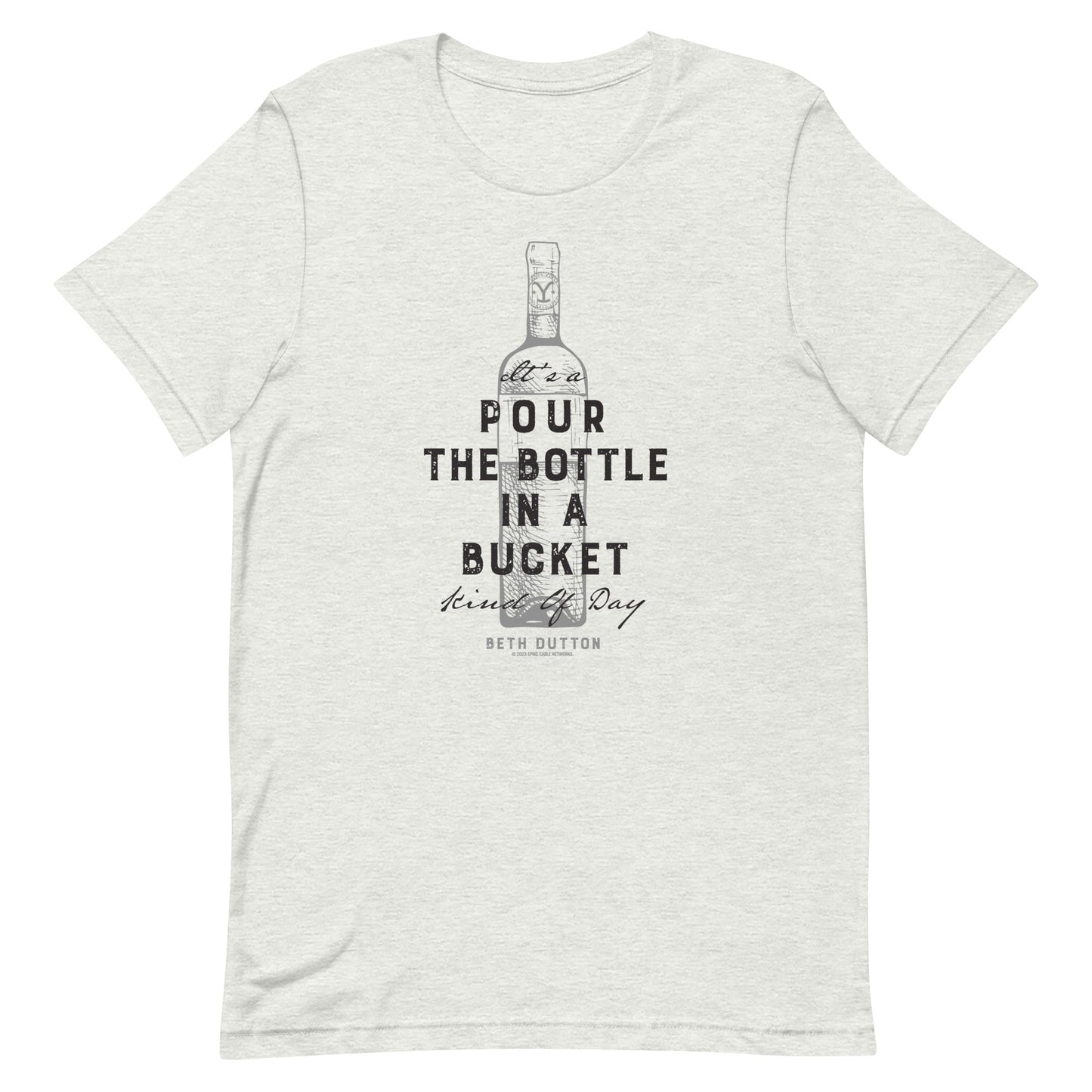 Yellowstone T-shirt à manches courtes pour adultes "Versez la bouteille dans le seau