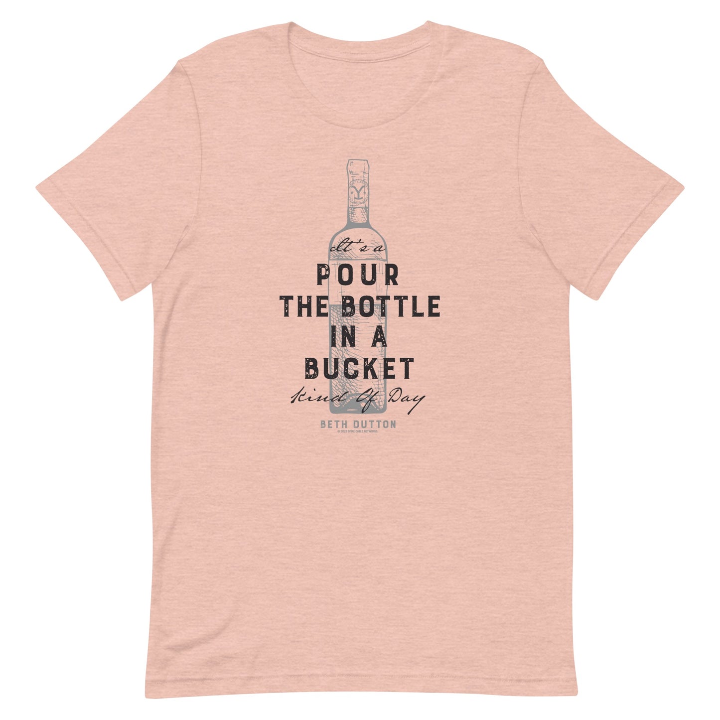 Yellowstone T-shirt à manches courtes pour adultes "Versez la bouteille dans le seau