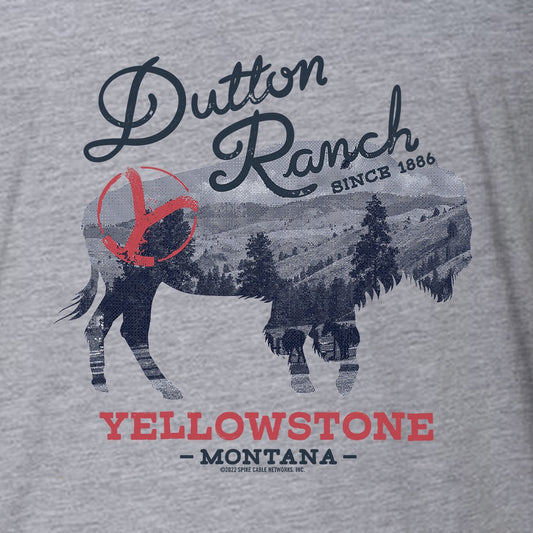 Yellowstone Dutton Ranch Montana Bull Adult Short Sleeve T-Shirt