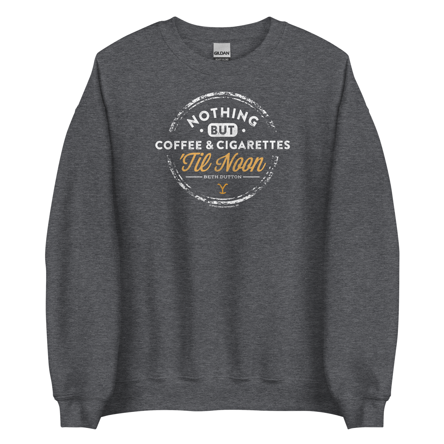 Yellowstone Nothing But Coffee & Cigarettes 'Til Noon Fleece Crewneck Sweatshirt