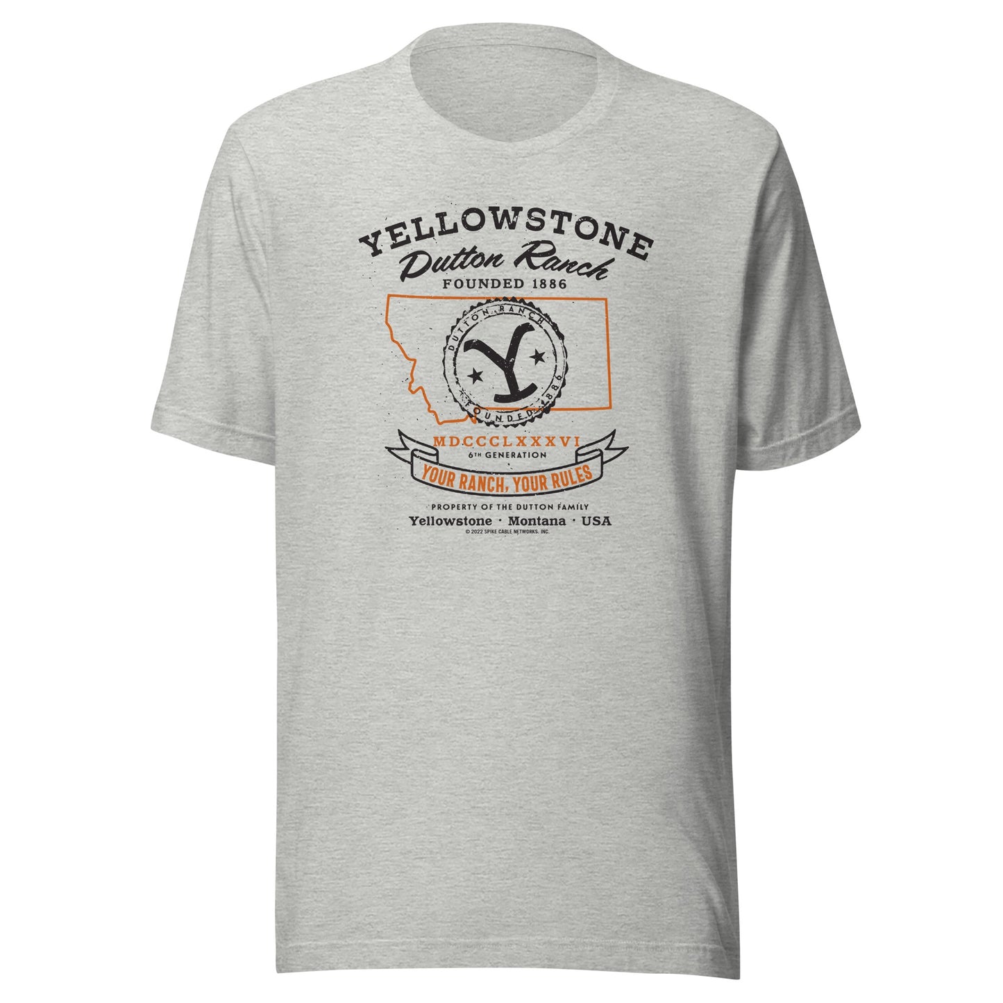 Yellowstone Dutton Ranch Your Ranch Your Rules Short Sleeve T-Shirt