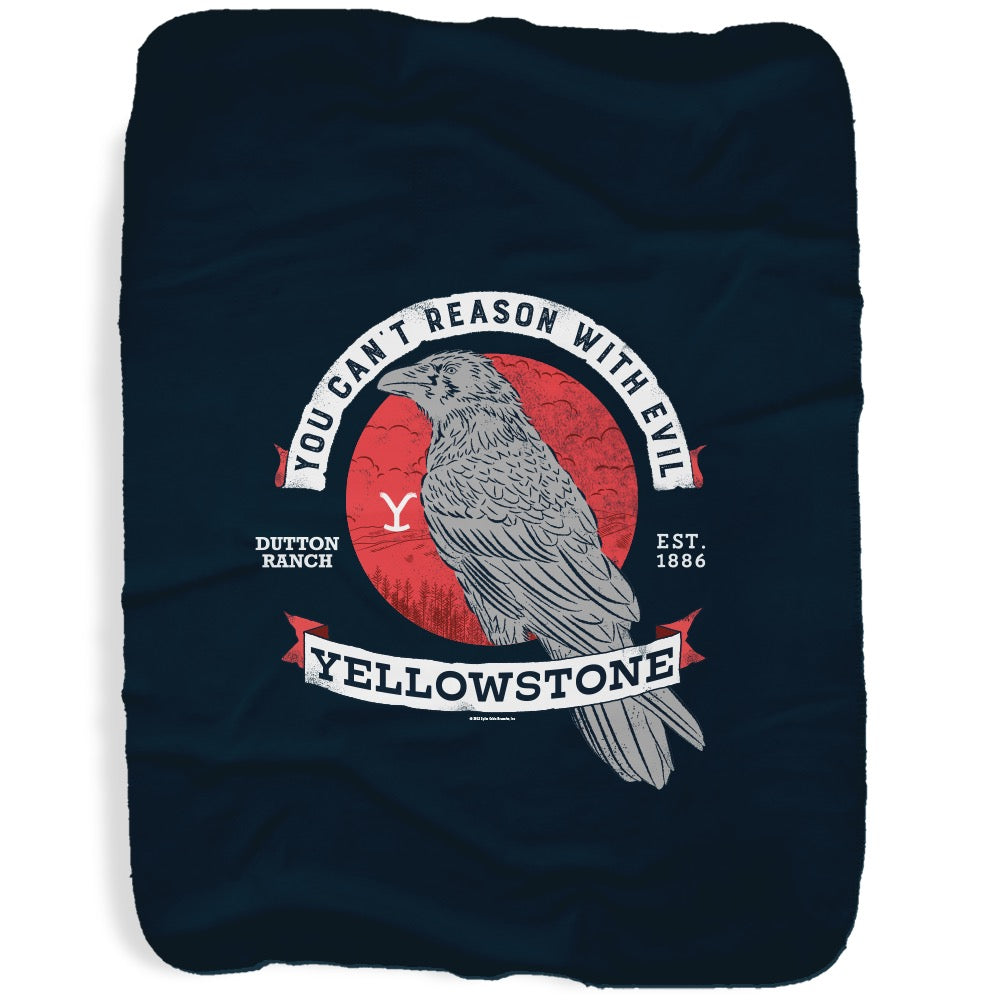 Yellowstone Can't Reason With Evil Sherpa Blanket