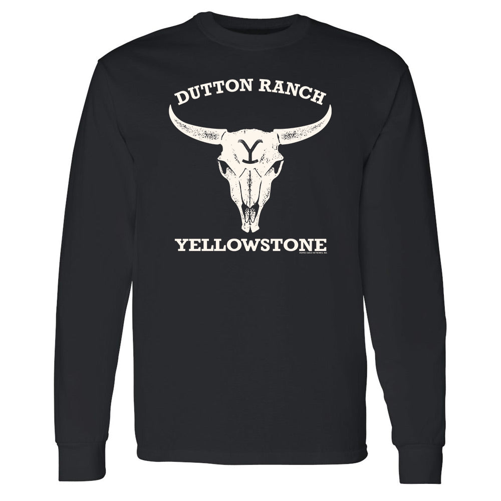 Yellowstone Cow Skull Adult Long Sleeve T-Shirt