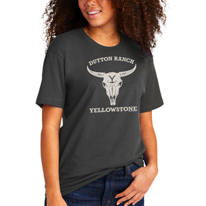 Yellowstone Cow Skull Adult Short Sleeve T-Shirt