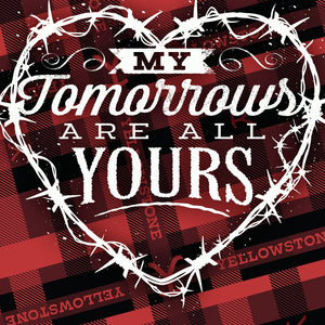 Yellowstone My Tomorrows Are All Yours Plaid Greeting Card (carte de vœux à carreaux)