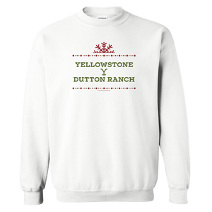 Yellowstone Dutton Ranch Holiday Logo Fleece Crewneck Sweatshirt