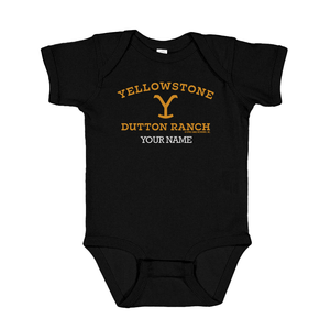 Yellowstone Dutton Ranch Logo Personalized Baby Bodysuit