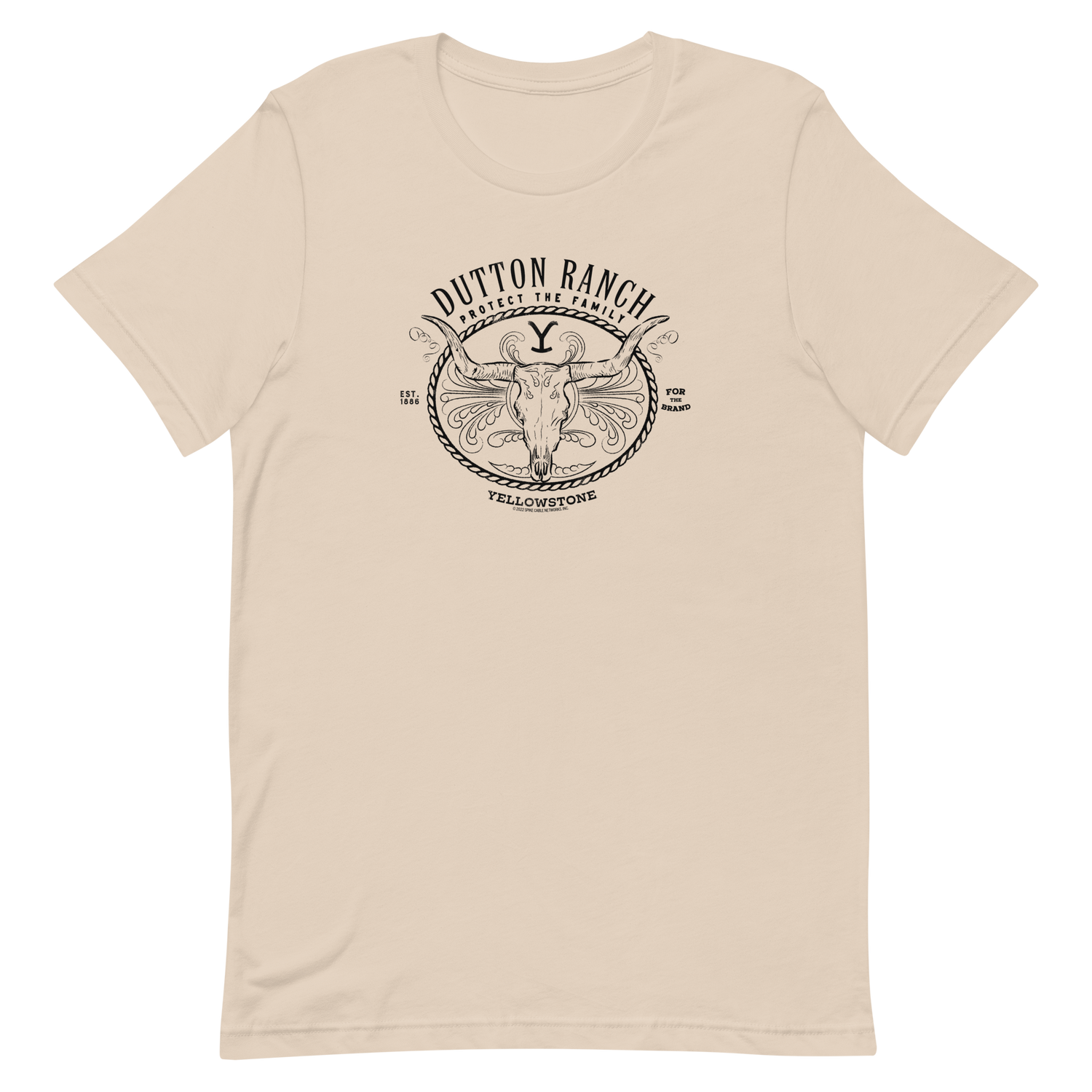 Yellowstone Dutton Ranch Protect the Family Neutral Adult T-Shirt