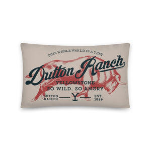 Yellowstone Dutton Ranch So Wild So Angry Throw Pillow