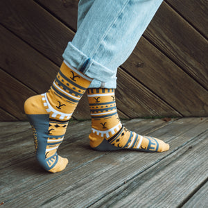Yellowstone Dutton Ranch Yellow Striped Socks