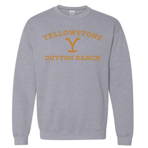 Yellowstone Dutton Ranch Logo Fleece Crewneck Sweatshirt