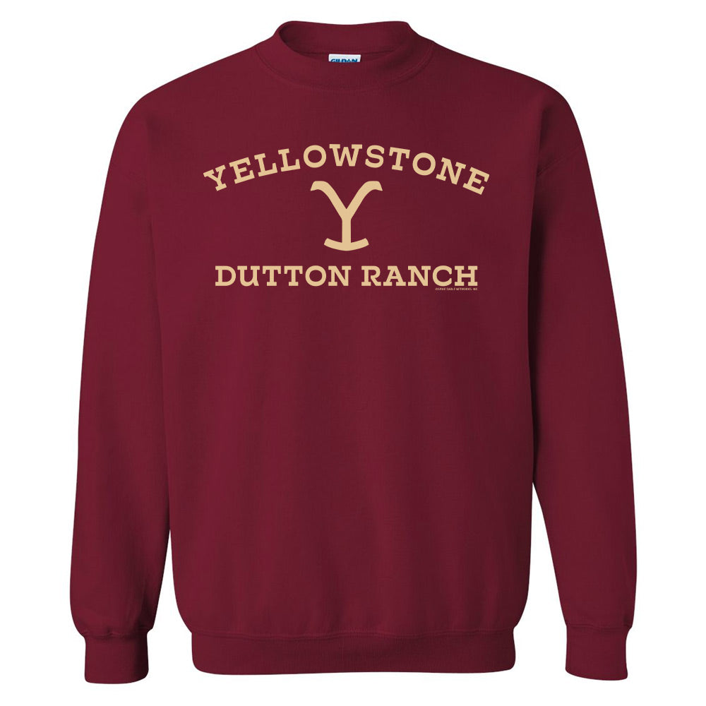 Yellowstone Dutton Ranch Logo Fleece Crewneck Sweatshirt