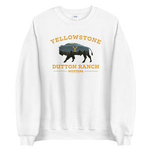 Yellowstone Dutton Ranch Bull Fleece Crewneck Sweatshirt