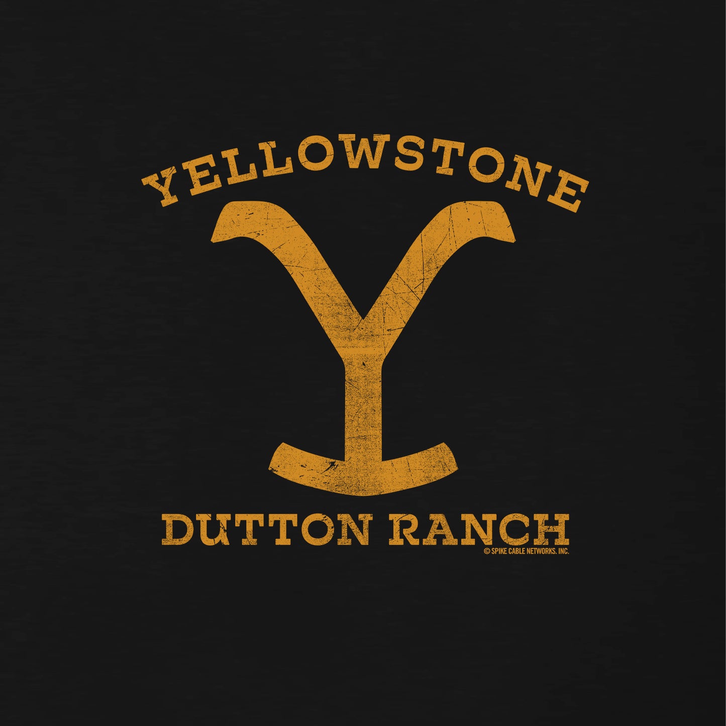 Yellowstone Dutton Ranch Distressed Logo Adult Short Sleeve T-Shirt