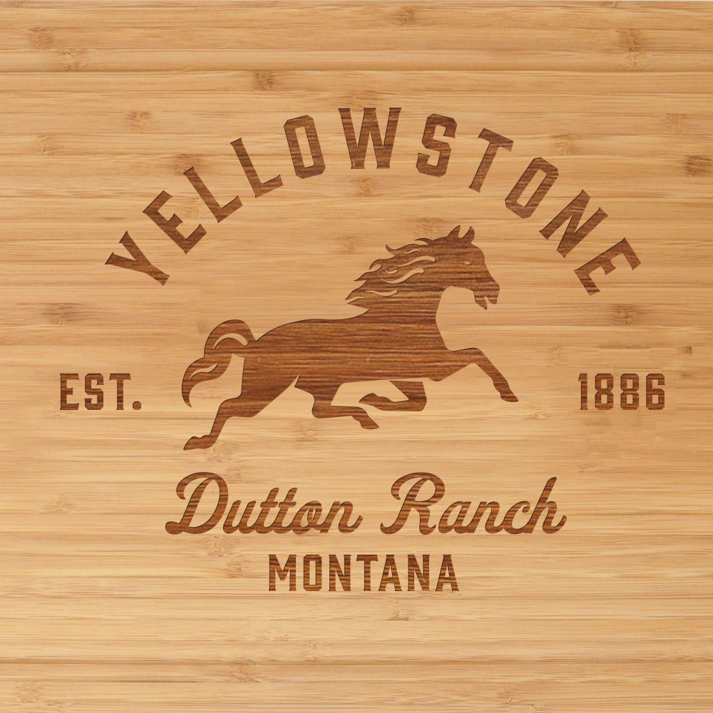 Yellowstone Dutton Ranch Montana Laser Engraved Cutting Board