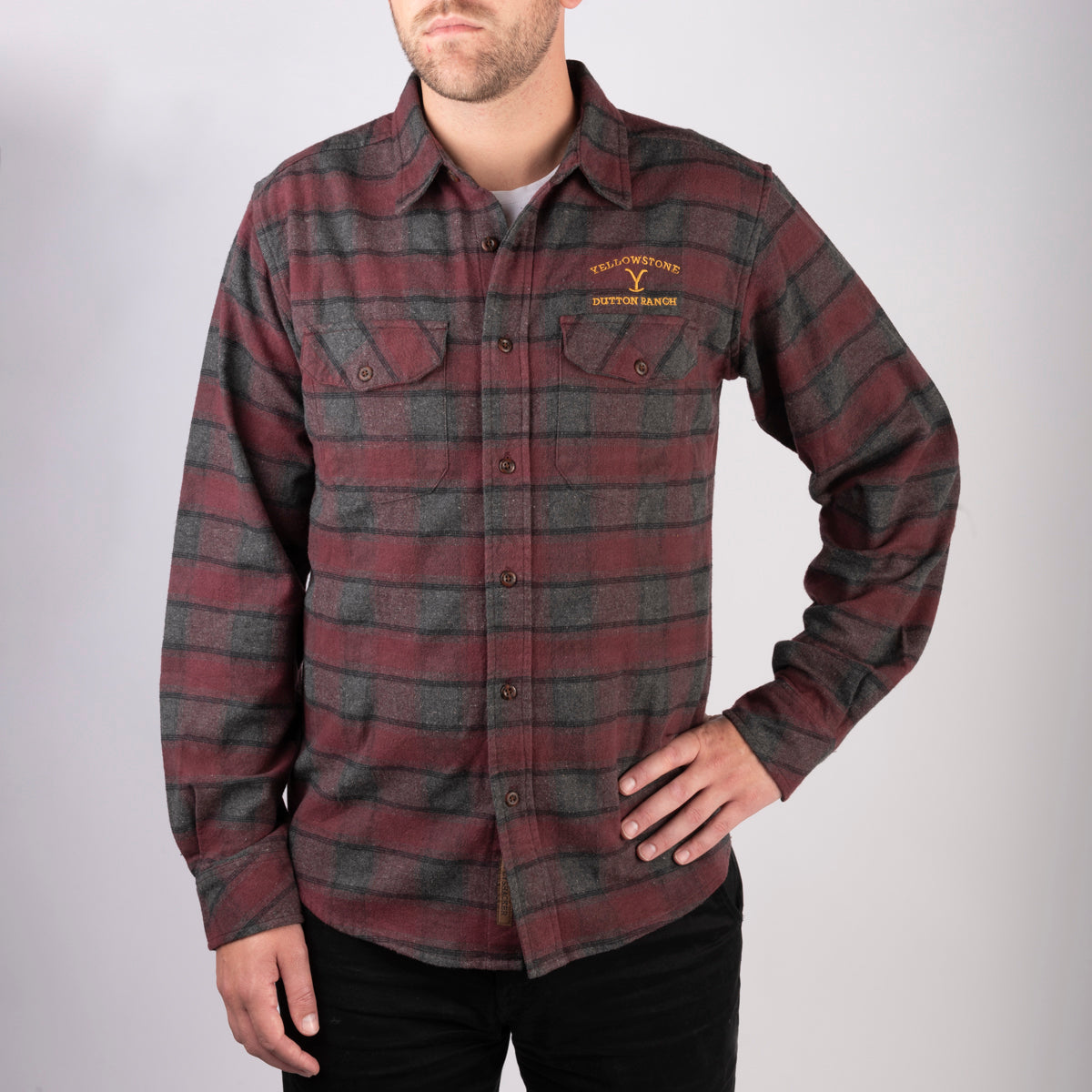 Yellowstone Dutton Ranch South Fork Embroidered Grindle Shirt