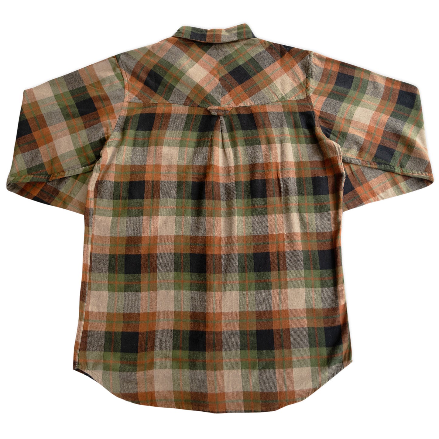 Yellowstone Dutton Ranch Embroidered Olive Plaid Flannel Shirt