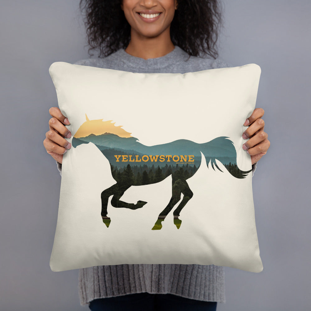 Yellowstone Horse Throw Pillow