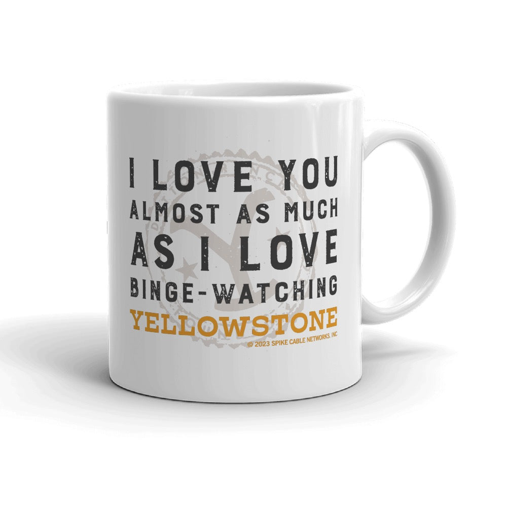 Yellowstone Mug blanc "Je t'aime presque autant