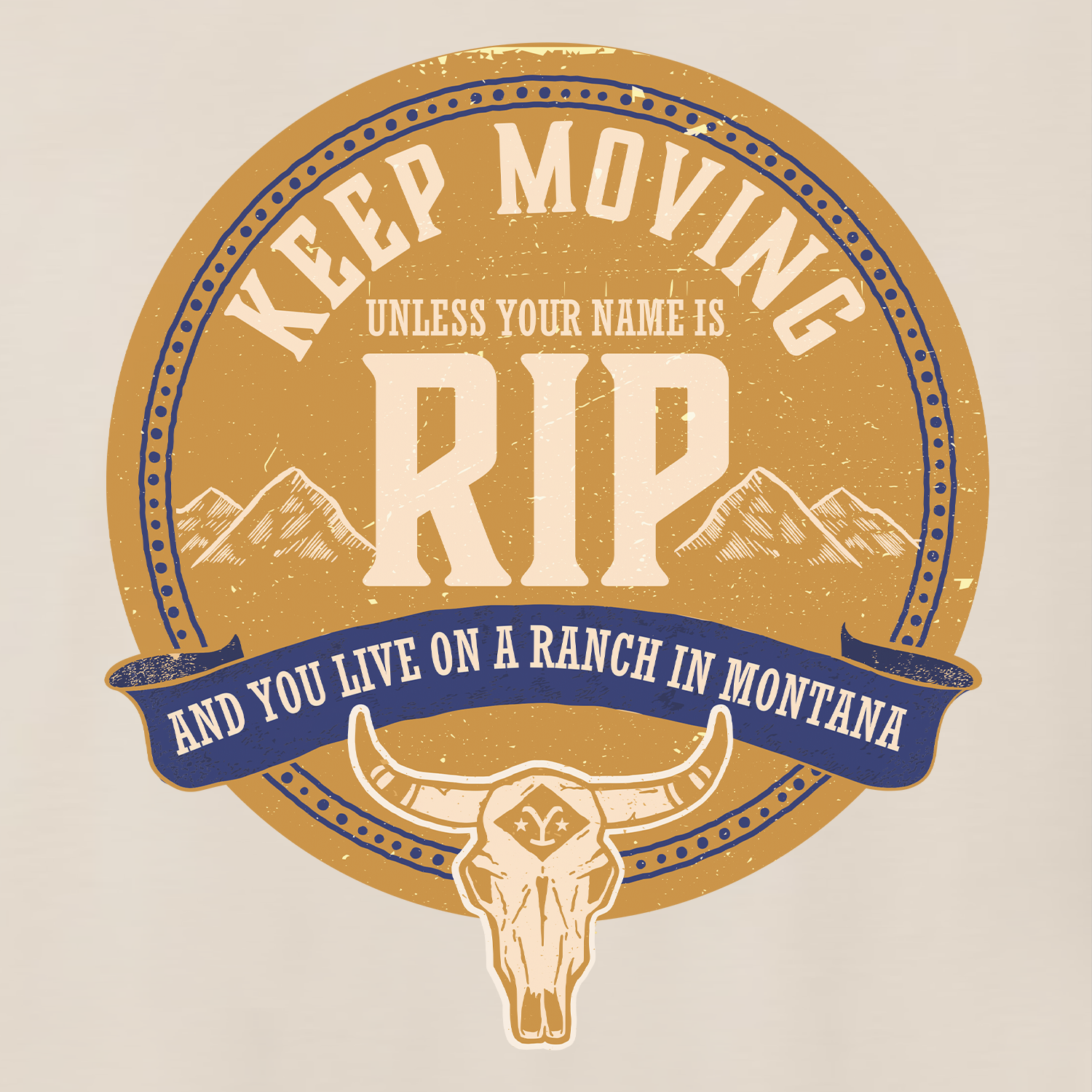 Yellowstone Keep Moving Unless You Are RIP Adult Short Sleeve T-Shirt