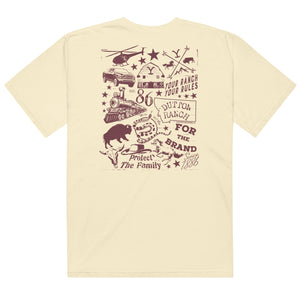 Yellowstone Mashup Unisex Camiseta pesada teñida en prenda