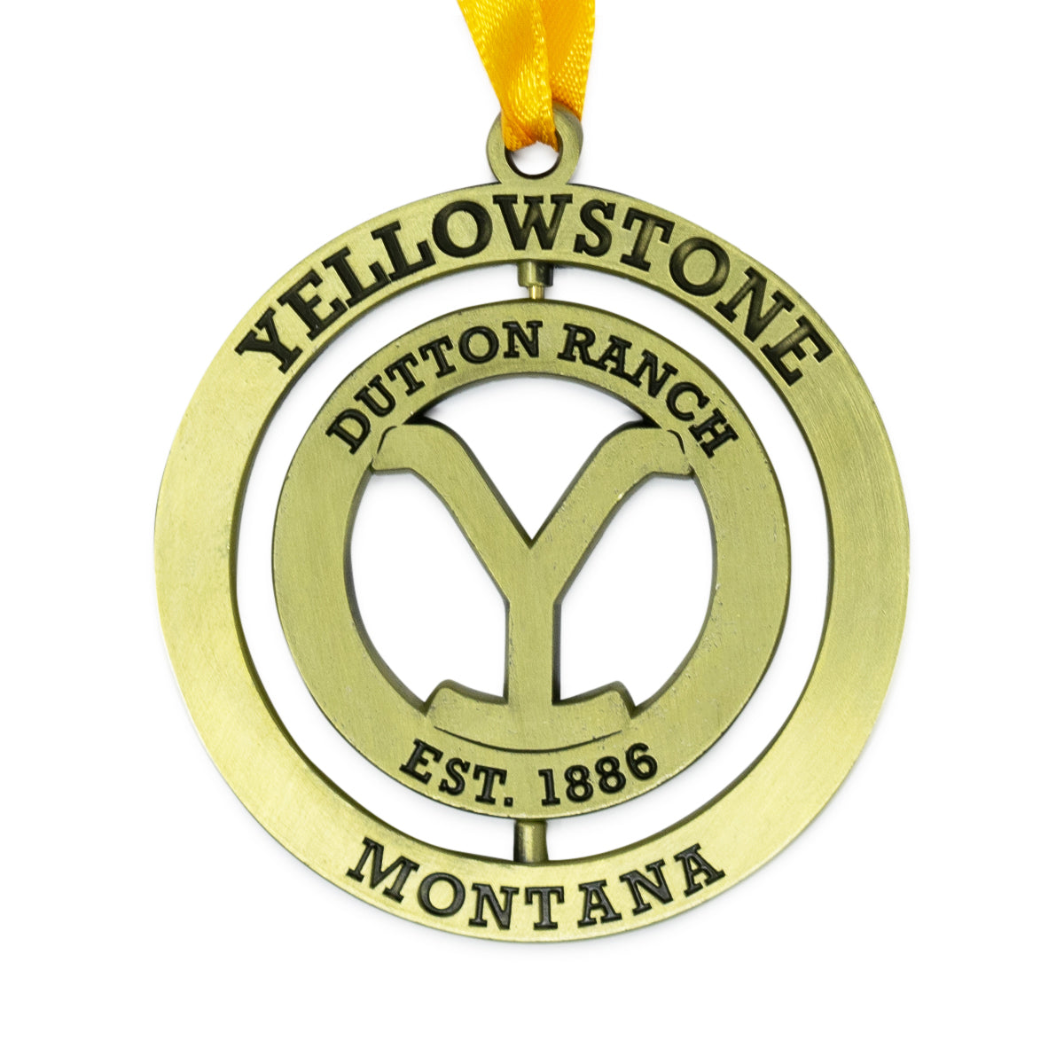 Yellowstone Ornement Dutton Ranch Gold 3D Spinner