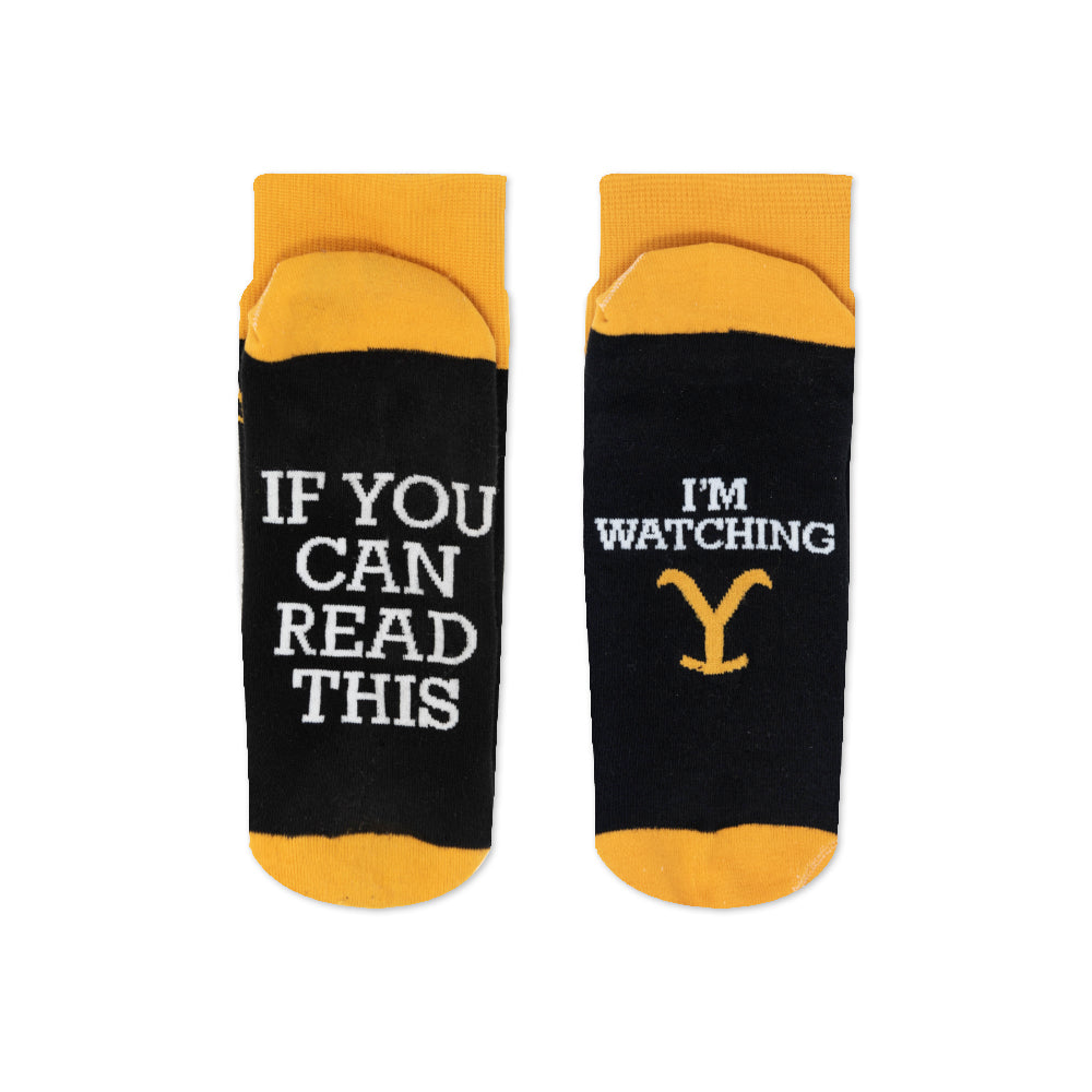 Yellowstone If You Can Read This I am Watching Yellowstone Socks