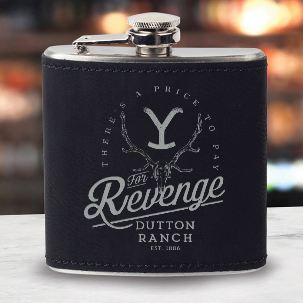Yellowstone Revenge Leather Flask