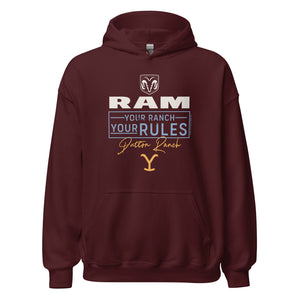 Yellowstone x Ram Your Ranch Your Rules Sudadera con capucha