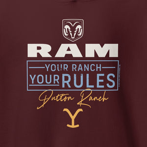 Yellowstone x Ram Ihre Ranch Ihre Regeln Hoodie