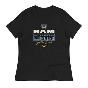 Yellowstone x Ram Your Ranch Your Rules DamenDas T-Shirt