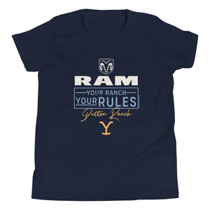 Yellowstone x Ram Your Ranch Your Rules Youth T-Shirt
