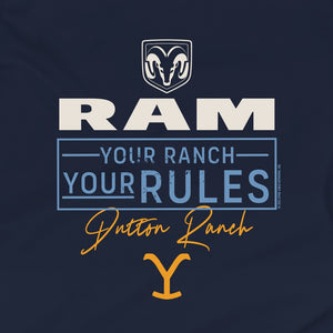 Yellowstone x Ram Your Ranch Your Rules Jóvenes Camiseta