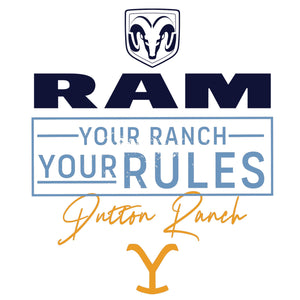 Yellowstone x Ram Your Ranch Your Rules Wasserflasche