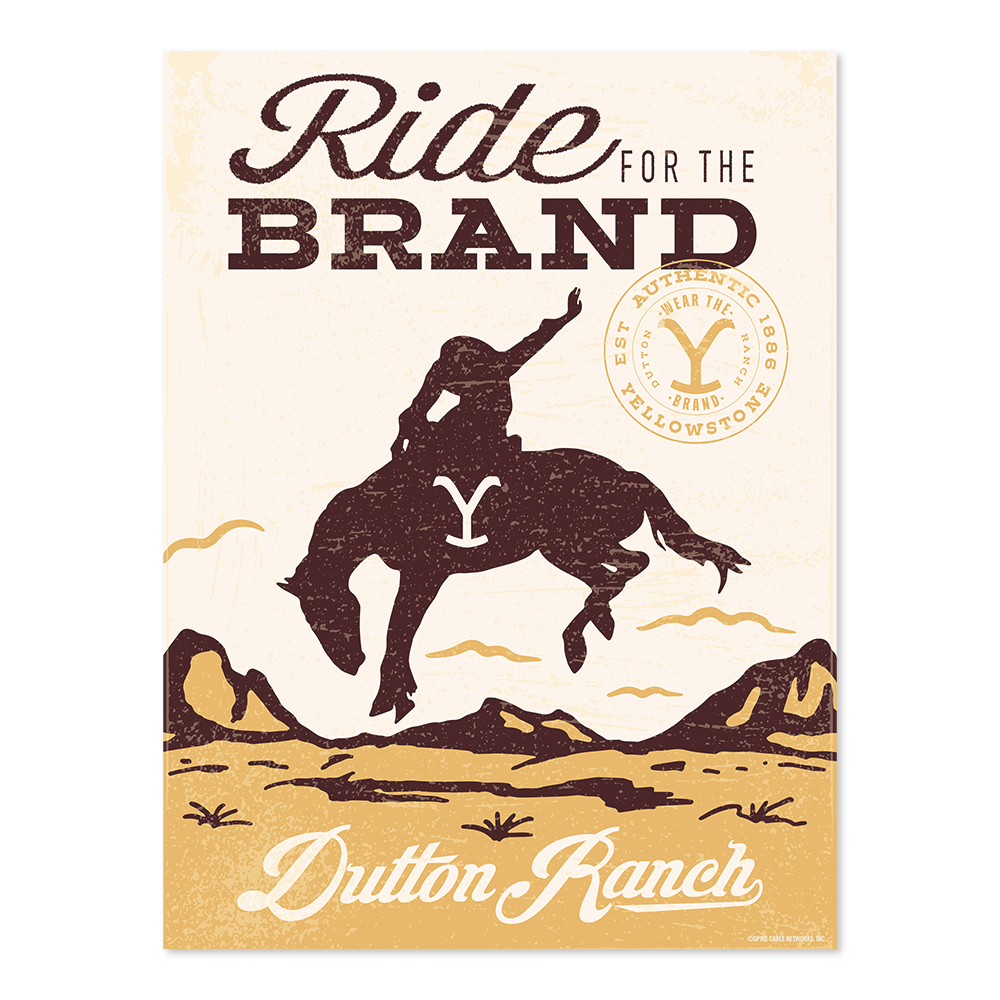 Yellowstone Ride for the Brand Satin Poster