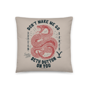 Yellowstone Snake Beth Dutton On You Throw Pillow